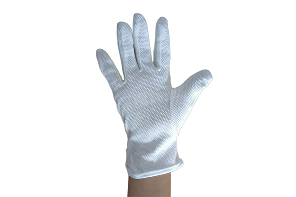 純棉白色點膠手套